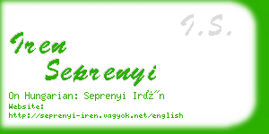 iren seprenyi business card